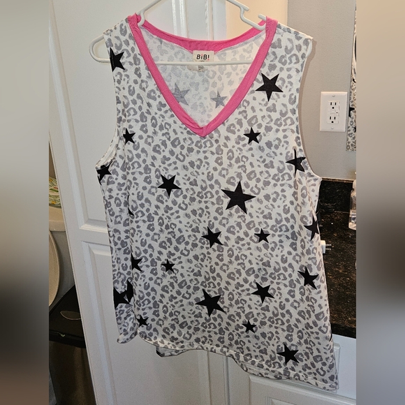 BIBI leopard and stars tank top - Picture 4 of 8